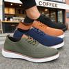 Comfortable Men's Knit Sports Shoes Soft Sole Breathable Lightweight N-slip Casual Sneakers for Walking Running Indoor Outdoor