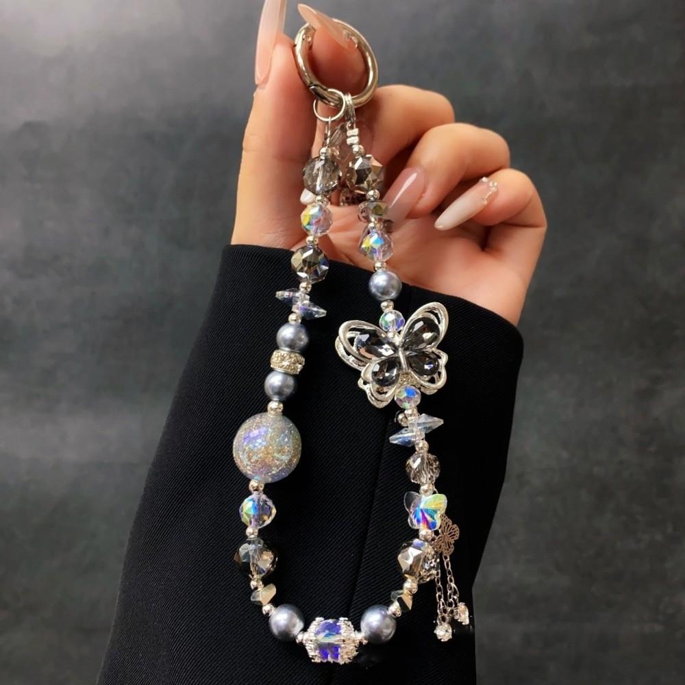 Butterfly Cell Phone Chain Wrist Chain Mobile Phone Lanyard  Mobile Phone Pendant