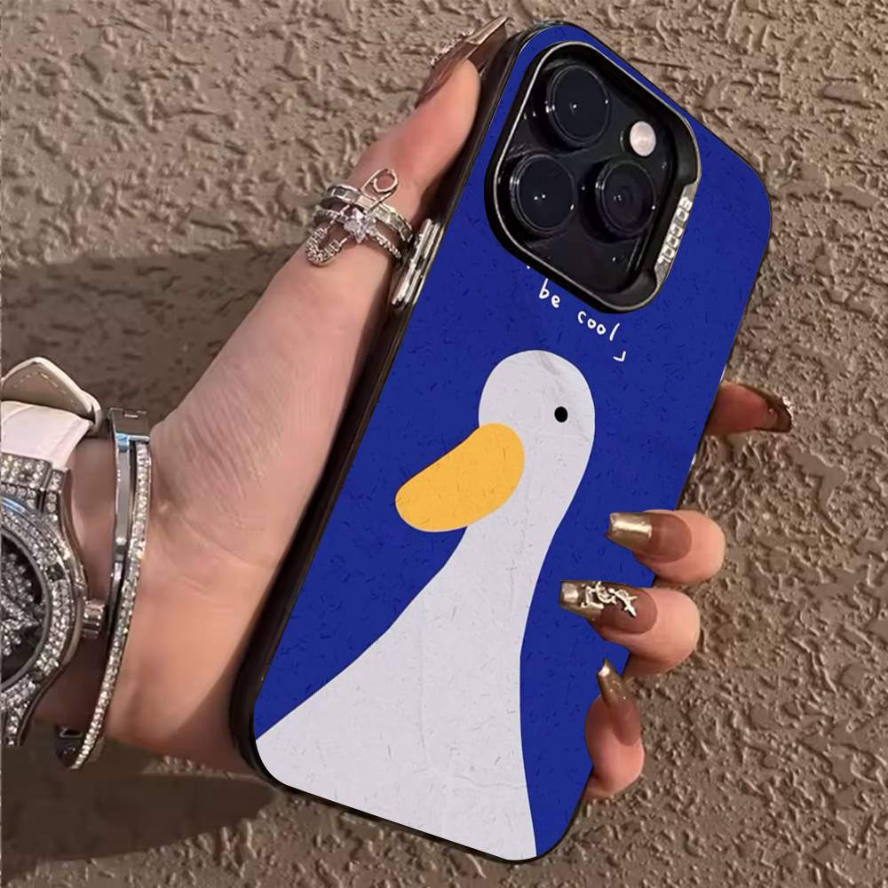 C-Confused Goose Phone Case for iPhone 17,16,15,14,13,12,11,Pro,X,Xs,Max,Plus Shockproof Cover