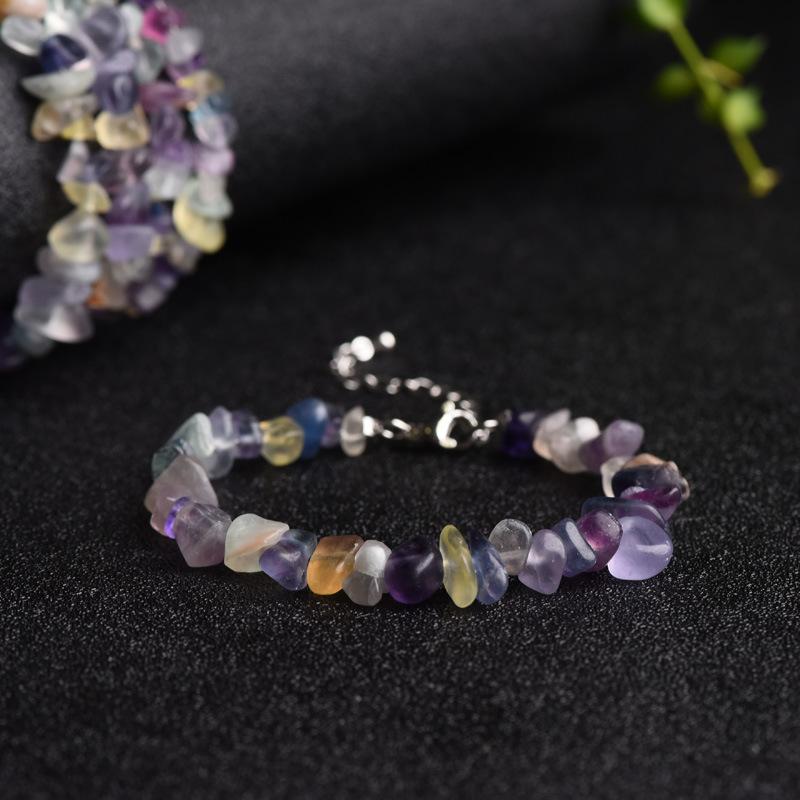 Natural Crystal Bracelet, Adjustable Original Stone and Gravel Bracelet, Irregular Gravel Bracelet, Fresh Style, Fashionable Casual Bracelet, Jewelry