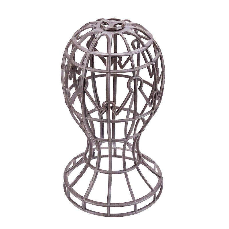 1Pc Foldable Adjustable Male/Female Wig Stand Hat/Cap Holder Grey Portable Lantern Shape Wig Head Stand Accessory