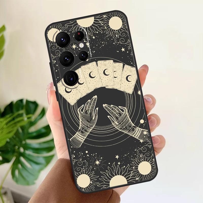Fortune Telling Moon Stars Hands Soft Case For Samsung Galaxy S25 Ultra S21 S22 S23 S24 Plus S9 S10 S20 FE S24 FE Phone Cover