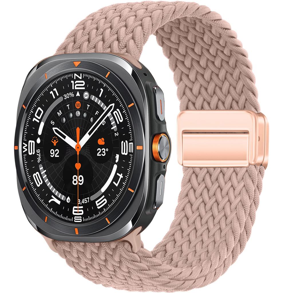 Braided Loop For Samsung Galaxy Watch 7 Ultra Strap 47mm Accessories Magnetic Nylon Bracelet Correa Galaxy Watch Ultra Band 47mm