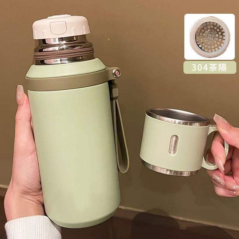 

1pcs Stainless Steel Vacuum Insulated Tumbler Portable Outdoor Activity Handheld Cup Ultra Long Time Heat Retention 600ml