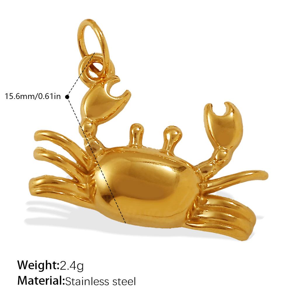 Ocean Element Conch Shell Pendant Accessories Stainless Steel Gold-Plated Beach Wind Accessories