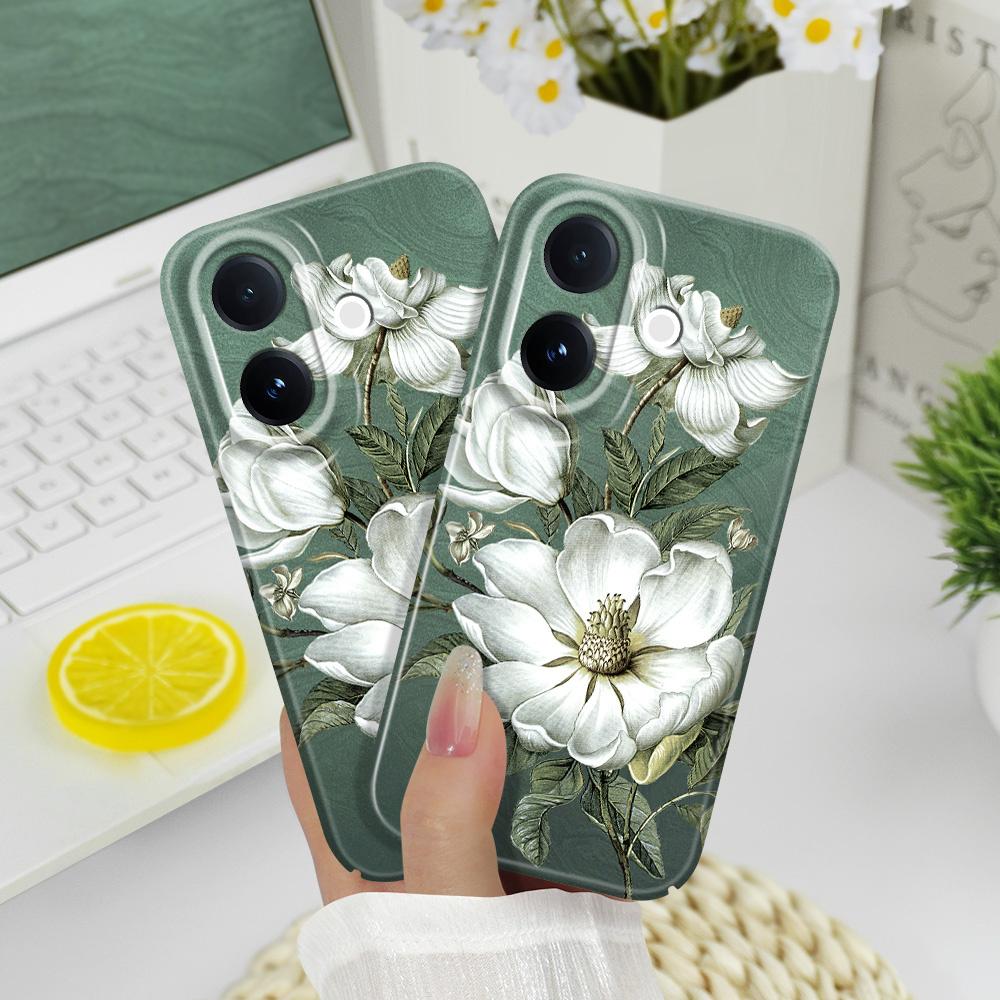 Gorgeous Magnolia Phone Case For VIVO V60 V50 V40 Lite V27 V25 V23 V23E V20 Pro 4G 5G Film Hard Cover