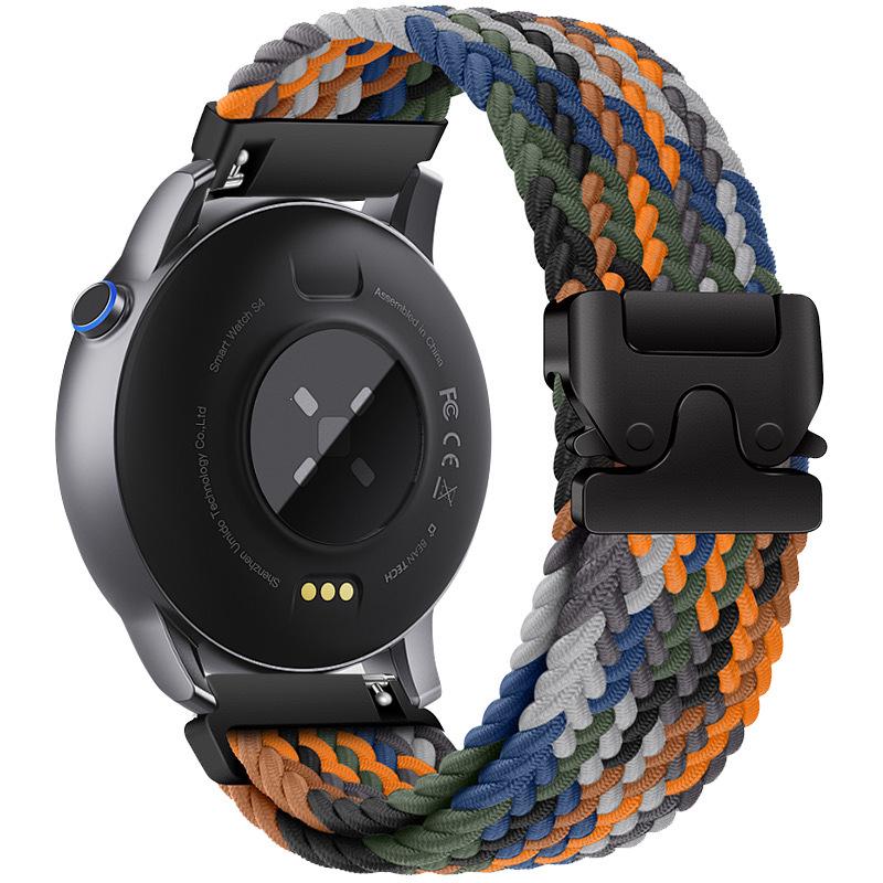 Cinturino in Nylon Intrecciato Compatibile per Huawei GT5 e Samsung Watch4567 con Fibbia ad Ombrello