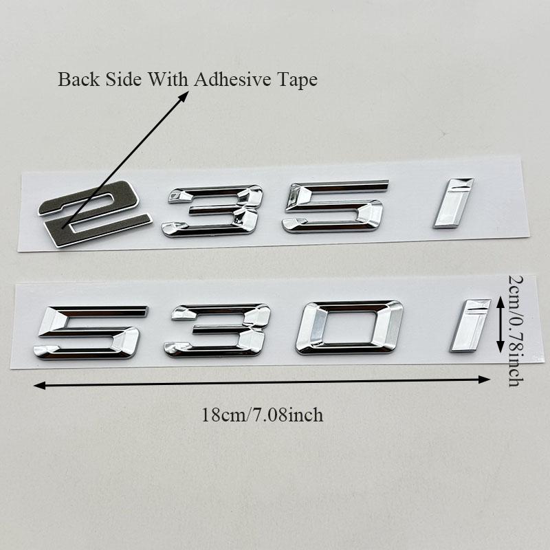 3D ABS Car Letters Logo 520i 528i 530i 535i  Badge Sticker Rear Trunk Emblem For BMW 5 Series 530i 520i Tail Marking Accessories