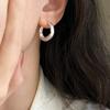 Niche Design Irregular Concave and Convex Whacking Pattern Simple Personality Temperament Hundred with Circle Earring Female Festive Gift for Women