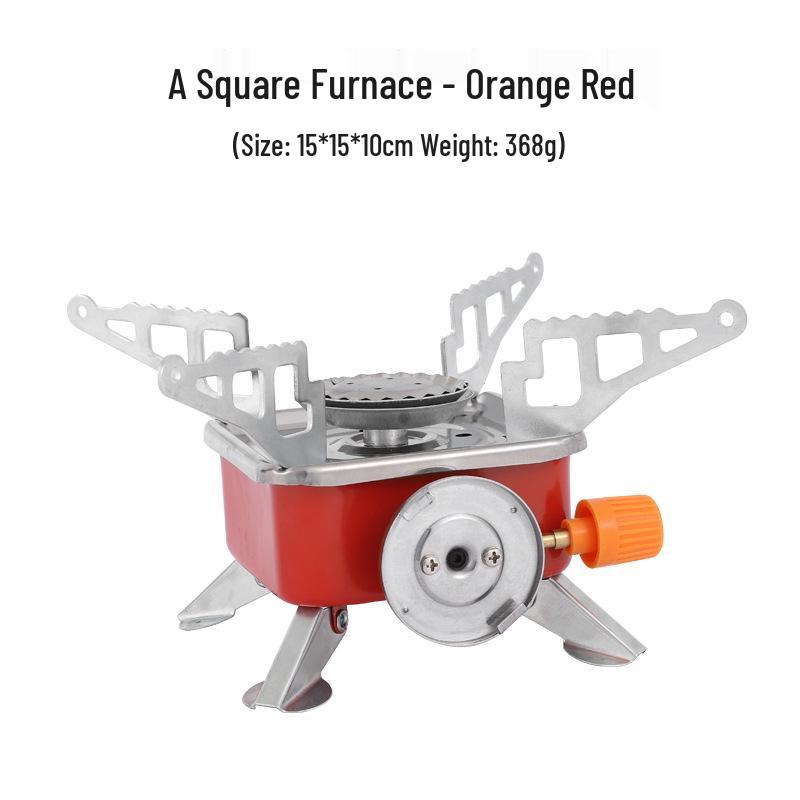 Portable Folding Gas Stove: Outdoor Mini Square Camping and Picnic Cookware E18