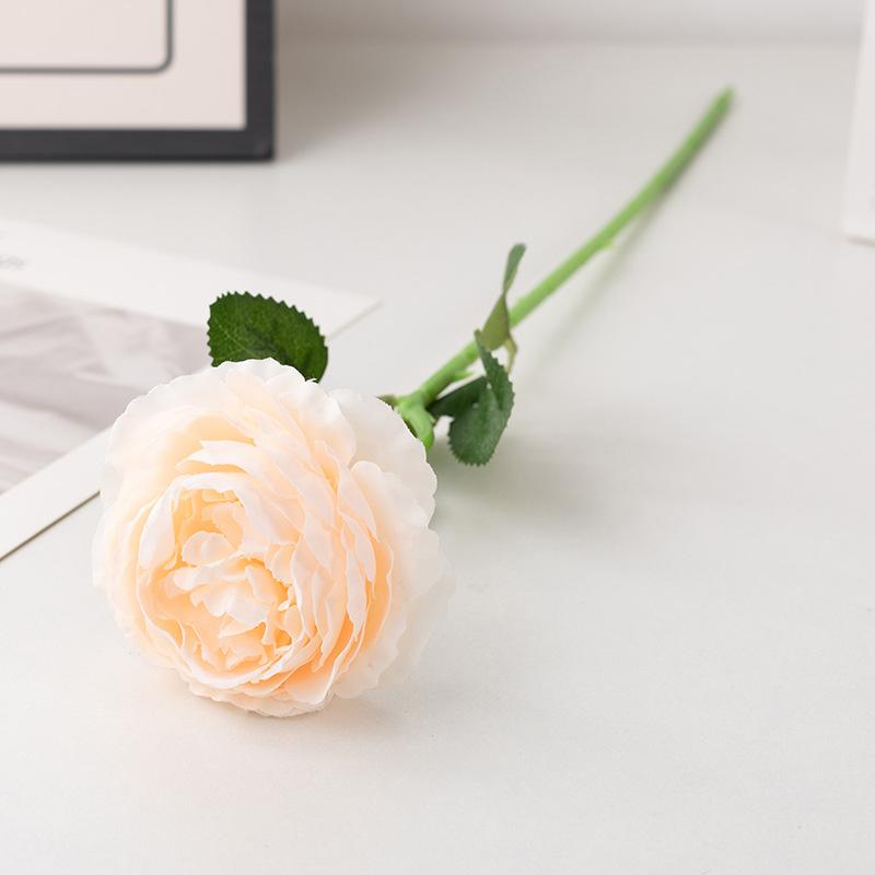 48cm Real Touch Peony Artificial Flowers Branches Rose Decor For Home Vase Wedding Christmas Valentine's Gift Fake Flower