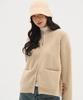 Blond9 Round Two-Way Pocket Knit Zip-Up_Beige