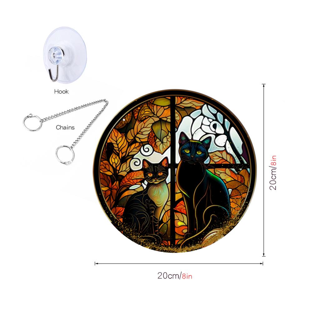 TYU100-109 Calabaza de Halloween Murciélago Cadena de Hierro Adorno Colgante para Decoración de Ventana o Porche