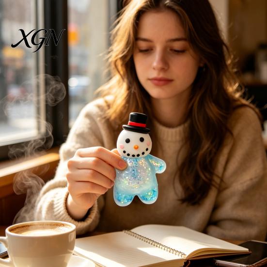 Calm Down Tools for Home Christmas Santa Snowman Squeeze Stress Ball, Slow Rising Soft TPR Balls Fidget Toy Anxiety Relief, Cute Holiday Decompression