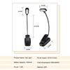 Mini LED Book Lamp Adjustable Clip-On Table Lamp Battery Powered Eye Protection Learning Lamp Portable Study Reading Night Light