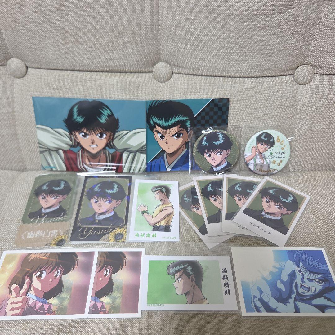 Used Yu Yu Hakusho Amo Cafe Yusuke Urameshi Can Badge Keiko Yukimura Scene Photo Photo Card