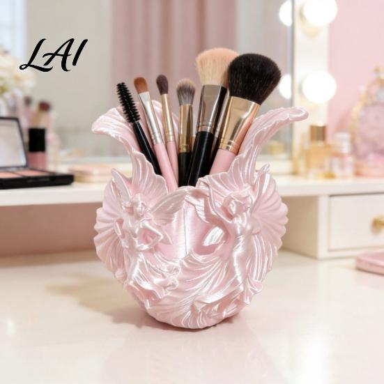 Stationery Organizer for Desk Makeup Brush Holder with Thickened Stable Base Fairies Decor Silk Holder Texture Storage Box Dressing Table Pens And