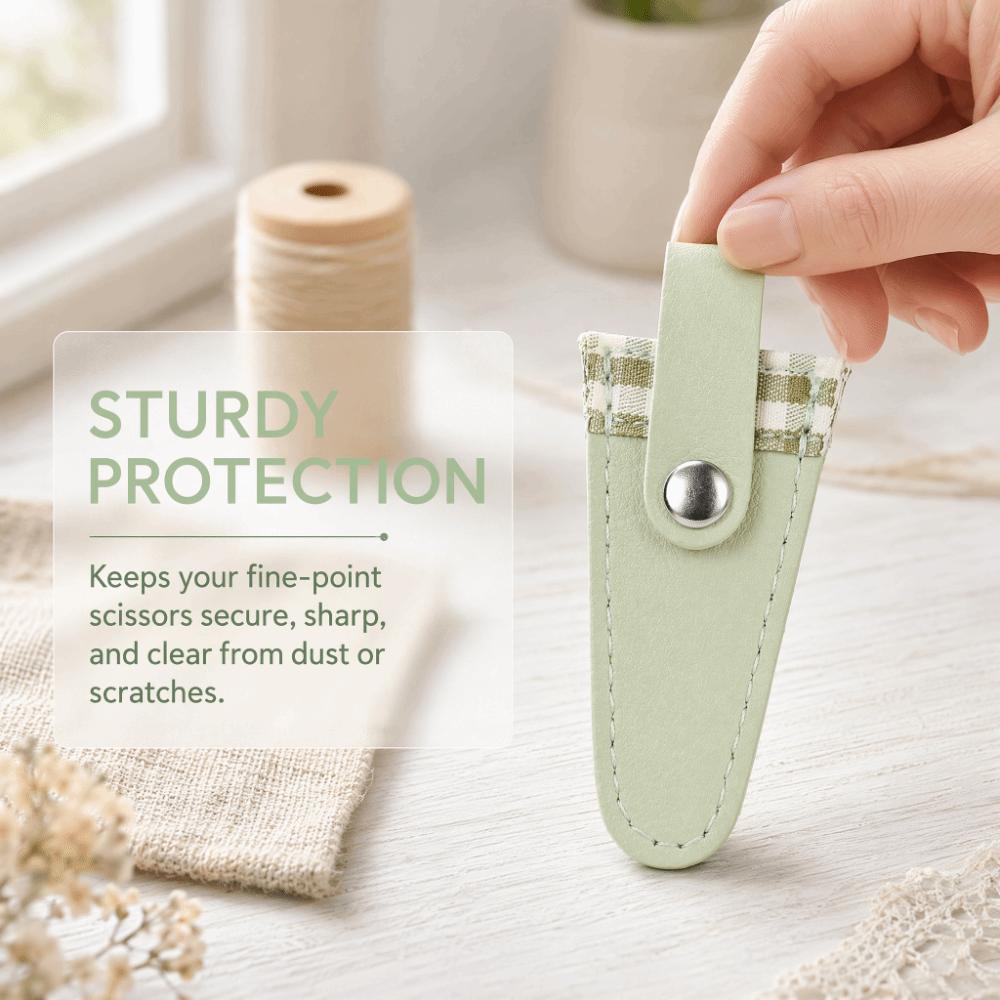 PU Leather Scissors Protective Cover Compact Size PU Leather Scissors Case For Sewing