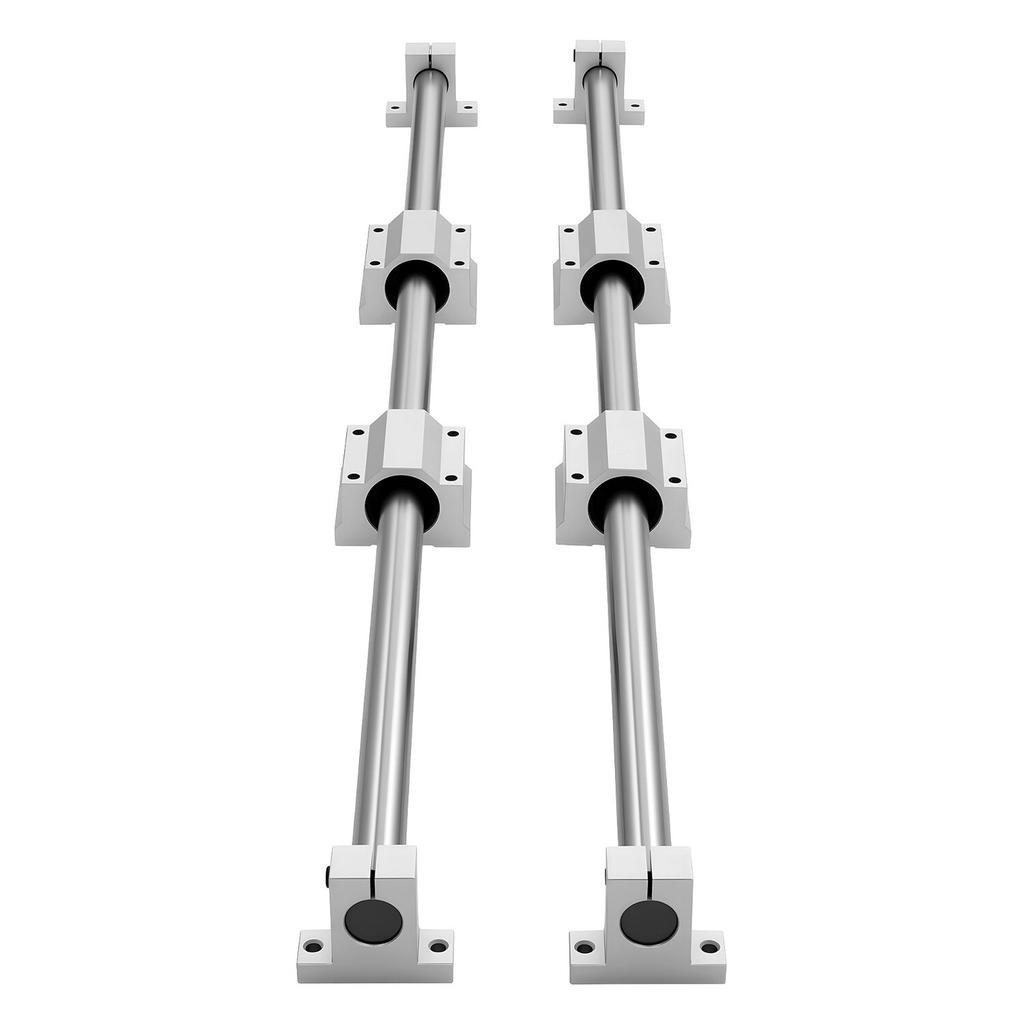 Linear Rail Kit, SFC25, 2Pcs 1000 mm (39.4 inch) Linear Motion Guide Rails and 4Pcs Bearing Slide Blocks, for DIY Engraving Machine Lathe Milling