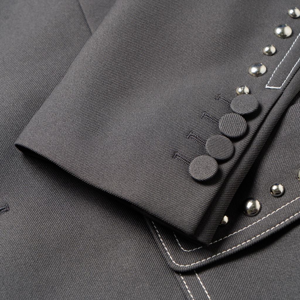 GUCCI FW22 Business Suit Coat Men's Gray 710897-ZAKGX-1101
