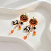 Halloween Pumpkin Stunning Ghost Earrings With Elegant Tassels And Sparkling Zircon Women For