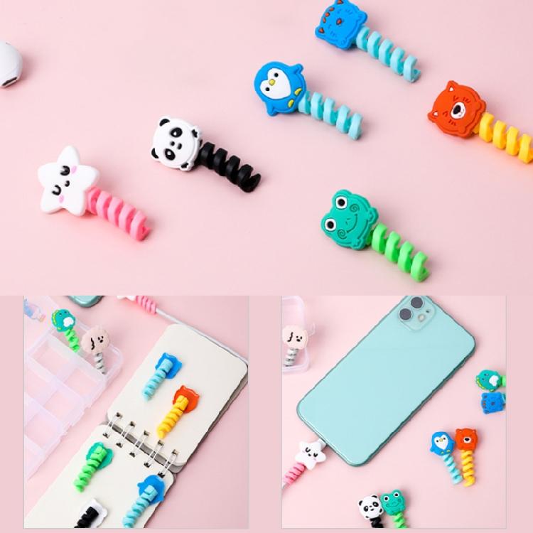 2 Stück USB-Datenkabel-Schutz Cartoon-Tier Ladekabel-Hülle Für USB-Laden