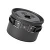 Aluminum Alloy Camping Cook Pots Outdoor Camping Cookware with Lid and Folding Handle Portable Cooking Pots Cookware