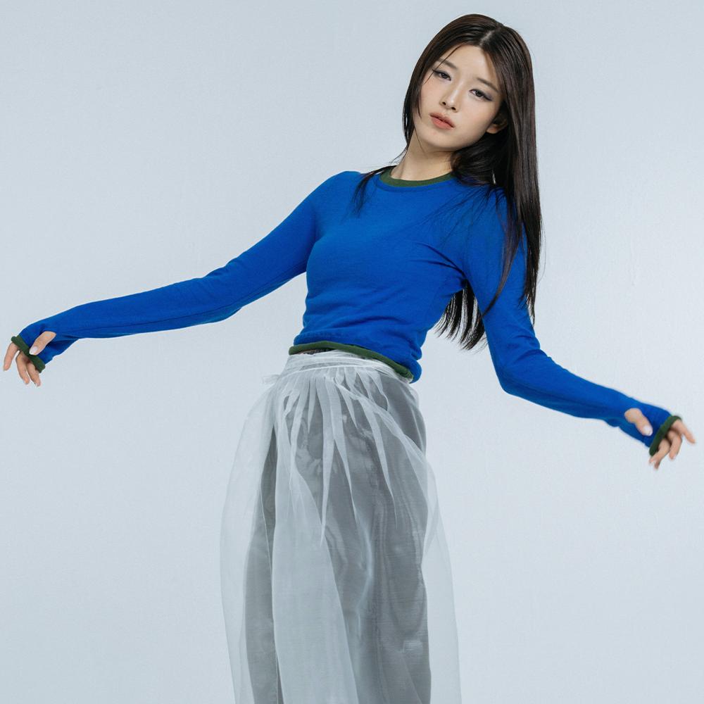 Amaps Lar Layered Pullover Marine Blue Marine Blue