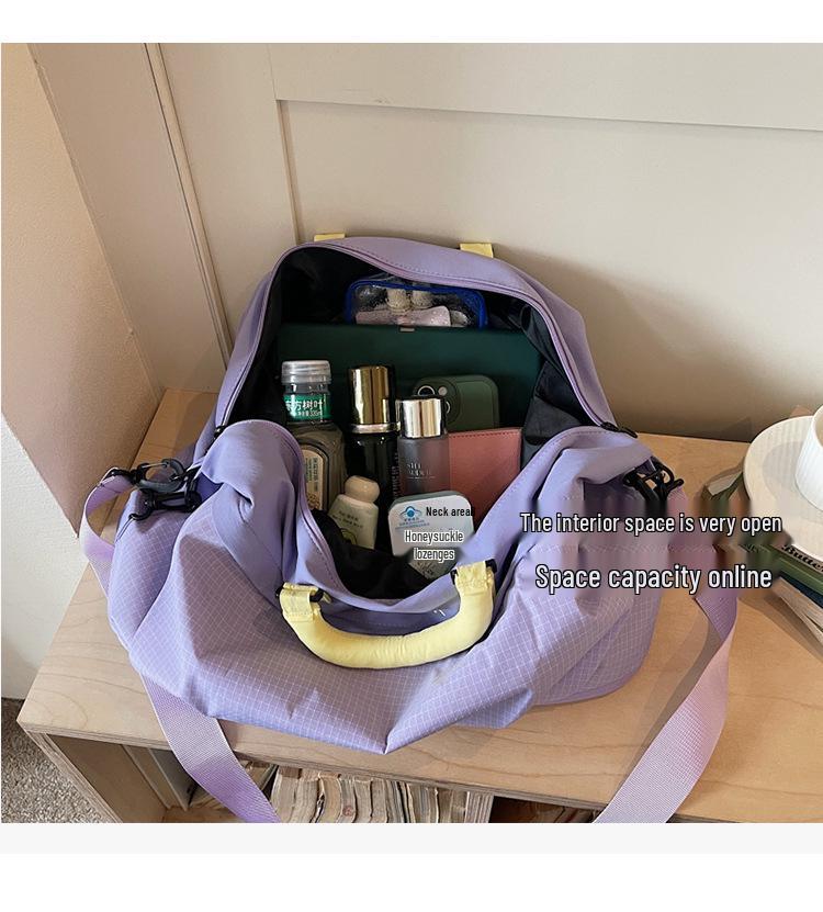 Expandable Oxford Travel Bag: Lightweight, Large Capacity, Wet/Dry Separation, Ideal for Business Trips and Fitness