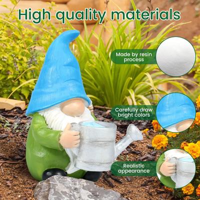 3Pcs Estátua de Jardim Anão Artesanal Resina Escultura Anão À Prova D'Água Estatueta Anão Criativa Decoração Anão Colorido