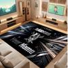 Tappeto in Cristallo Vellutato Personalizzato Las Vegas Raiders, Tappeto Morbido Antiscivolo con Testo Nome Personalizzato per Soggiorno Camera da Letto