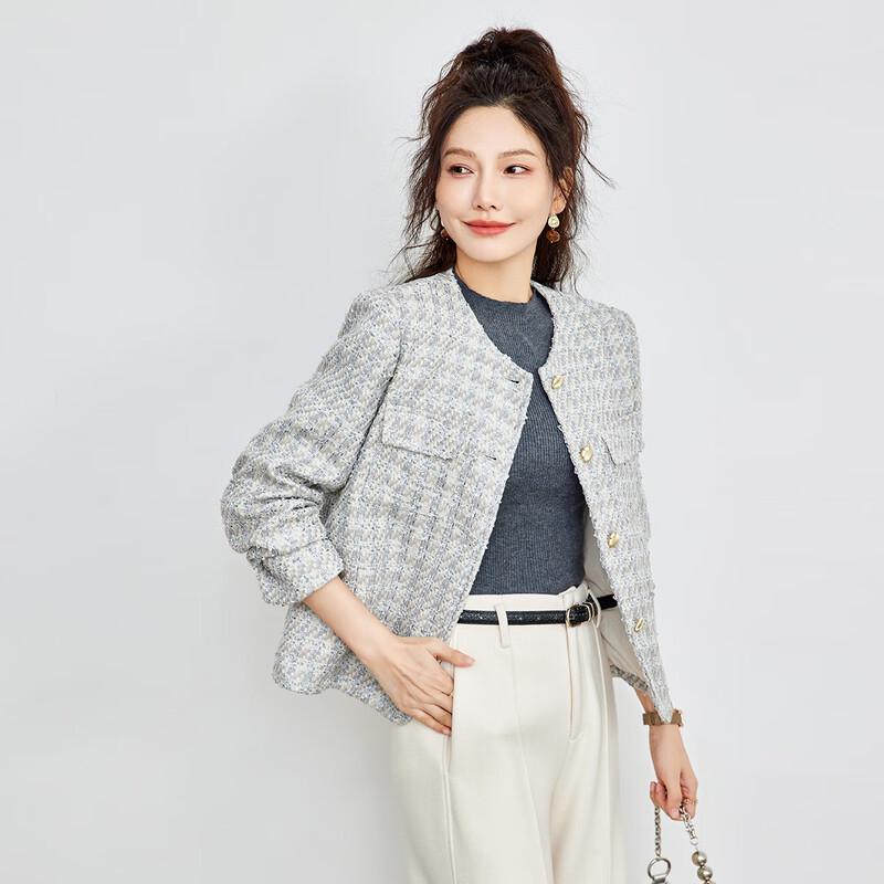 TERRE BLEUE Women's Classic Single-breasted Jacket