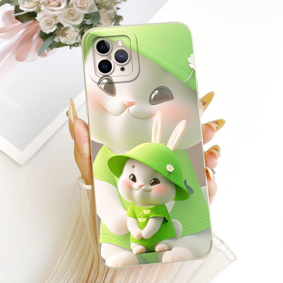 For iPhone 11 Pro Max Case New Cute Cartoon Rabbit Cat Soft Candy Silicone Shockproof Cover For iPhone 11 Pro iPhone11 TPU Shell