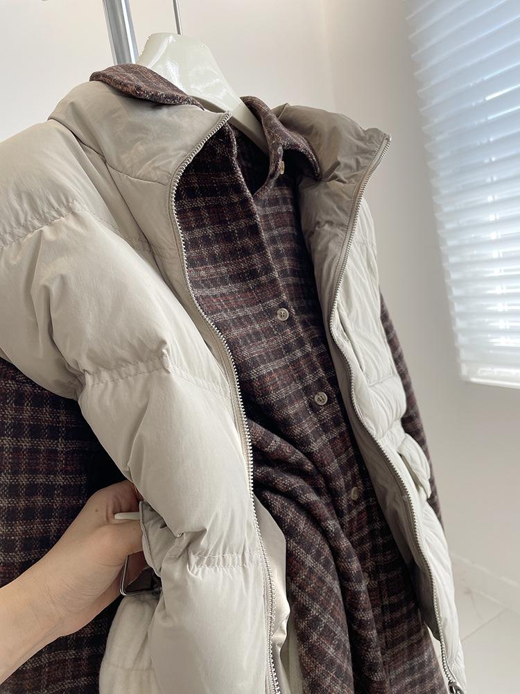 Damen Retro Karobluse - Herbst/Winter 2025 Koreanischer Lockerer Schnitt, Langarm Layering-Stil