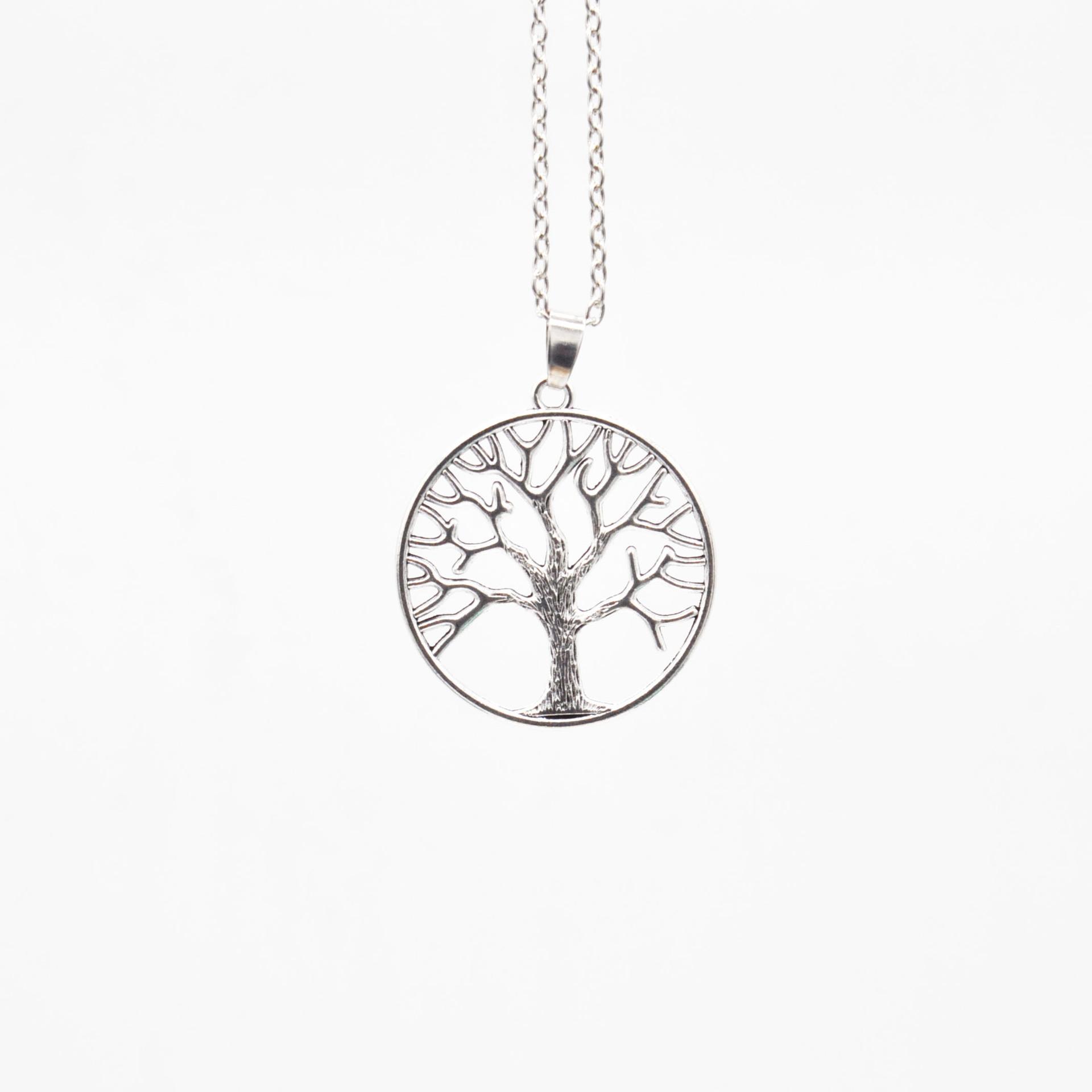 Wishing Tree Tree Of Life Necklace Pendant, Hollow Alloy Fortune Tree Necklace