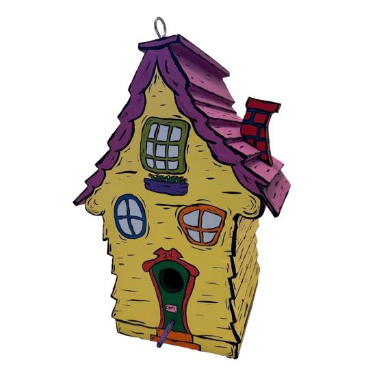 

Деревянный скворечник ручной работы, уличный подвесной домик для птиц, домик для колибри, скворечник для украшения сада на открытом воздухе B