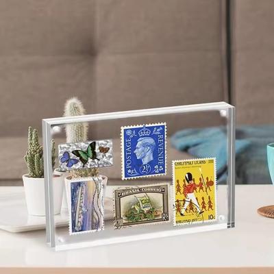 Zimmer Schreibtisch Heimdekoration Transparent Foto Bilderrahmen Acryl 10mm Magnetischer Displayrahmen Kartenständer Für Foto