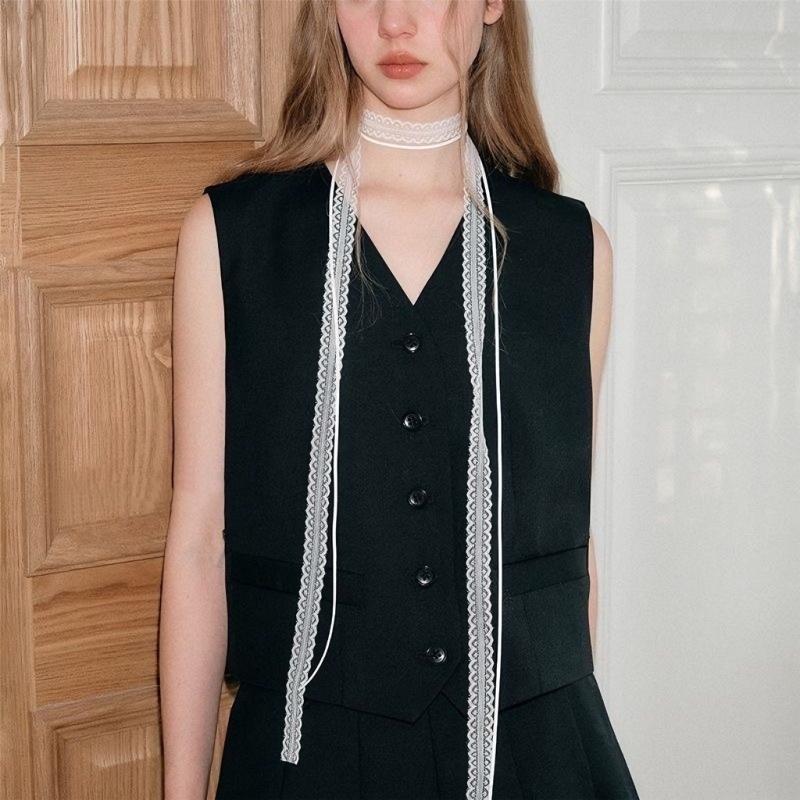 Fashionable Neck Scarf Daily Wear Scarf Cosplay Party Scarves Women Scarf for Office and Casual Outings