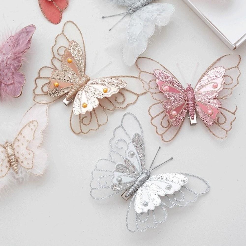Glitter Artificial Butterfly Sequins Butterfly Tree Decoration  Home Decoration