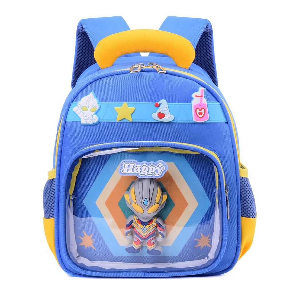 Children'S Backpack Cartoon Animation Transparent Window Boys And Girls Backpack Kindergarten Children'S Schoolbag