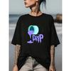 Stylish Drip Print 180G Short Sleeve T-Shirt Women'S Summer Tee for Family and Friends Gifting - Cool and Casual Perfect For