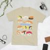 Novelty Cute Kawaii Sushi Unisexga Funny TShirt for Unisex Round Neck Pure Cotton T Shirt Short Sleeve Tee Shirt Printing Tops