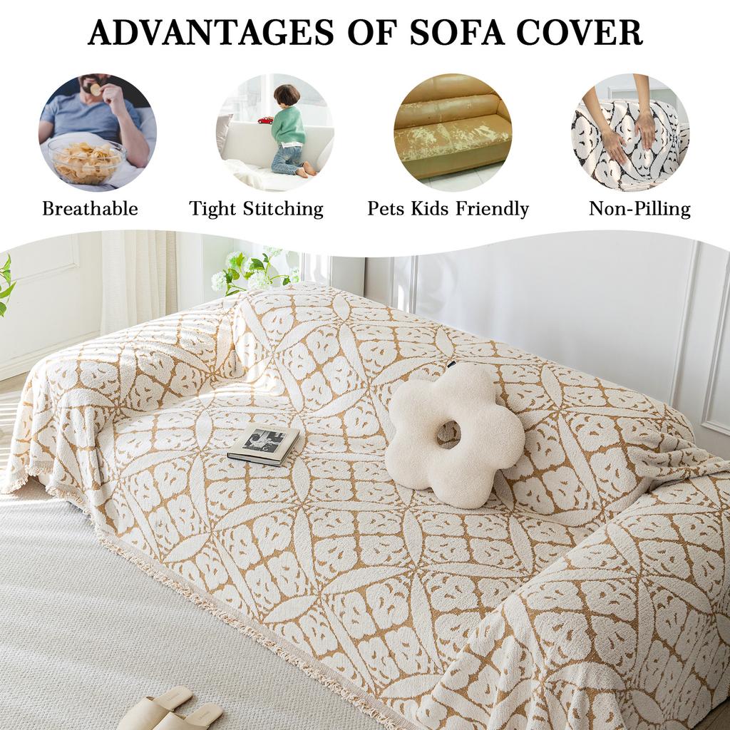 Sofa Cover Blanket for All Seasons All-inclusive Sofa Towel Chenille Cover Living Room Sofa Cover Anti-cat Scratch Sofa Cover