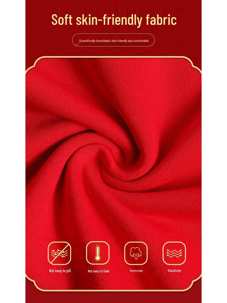 2026 Year of the Horse Hoodie - Red Festive Teen Long Sleeve, Spring to Winter Style, Perfect for New Year Celebrations and Annual Meetings
