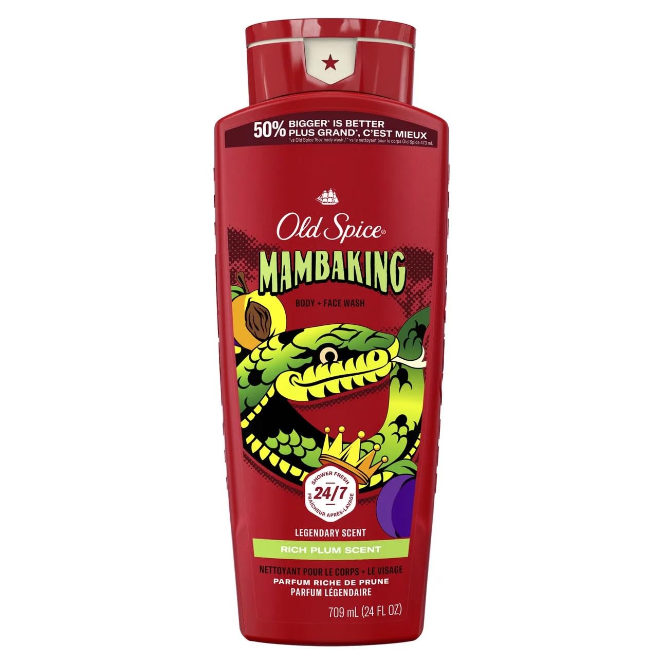 

OLD SPICE BODY WASH MAMBAKING 24oz709ml Body Wash Body Soap for Men, Scented Mambaking [Official Import] [OSS] (with Japanese label)