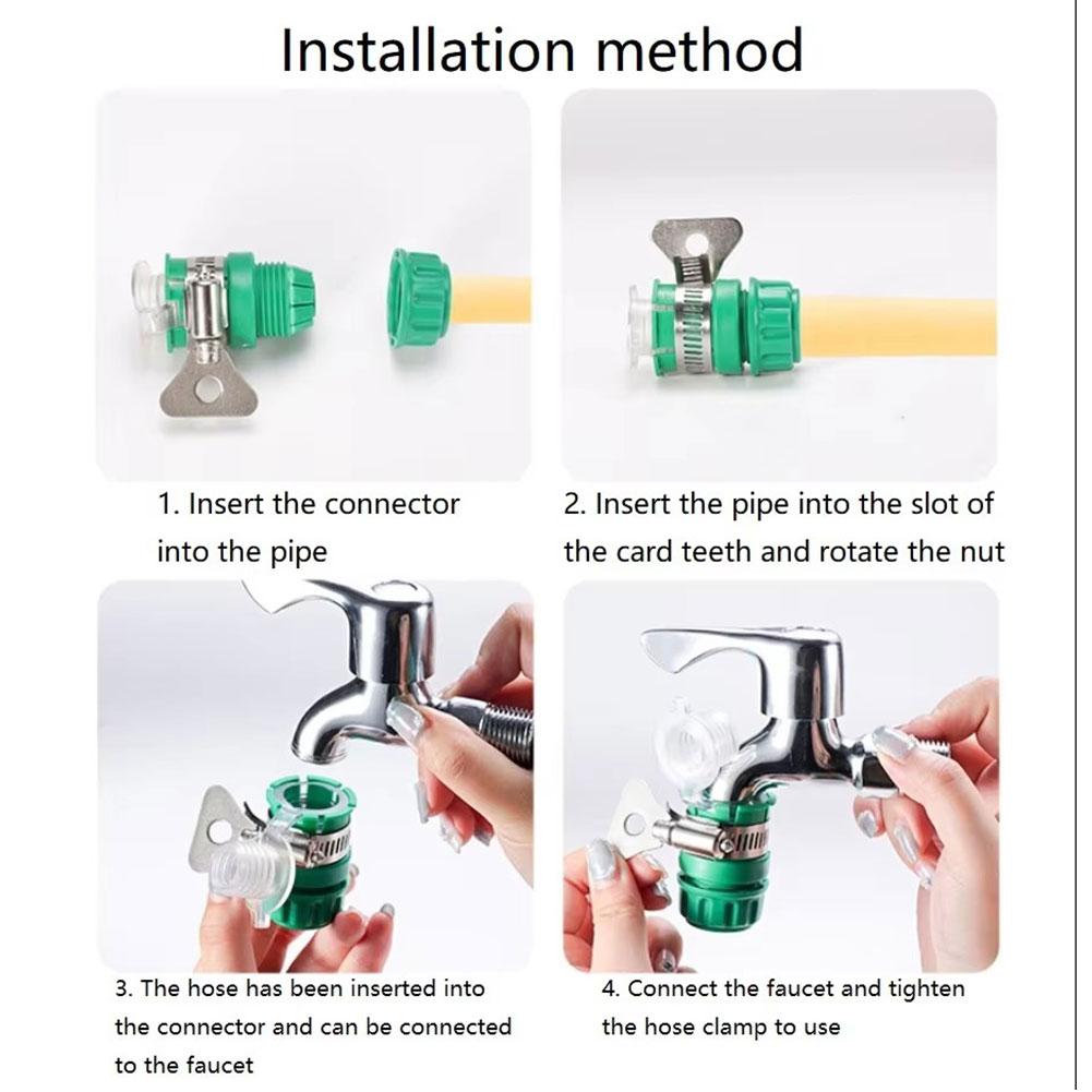 Universell Kranadapter Slangkoppling Koppling Snabbkoppling Kran För Biltvätt Trädgårdsbevattning