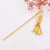 Ethnic Style Golden Tassels Hair Fork Ancient Ethnic Style Hair Sticks  Festival