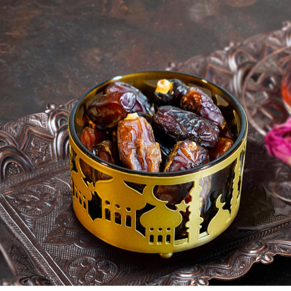 Gold Eid Snack Storage Tray Islamic Candy Plate Gift Ramadan Food Tray  Ramadan Decoration