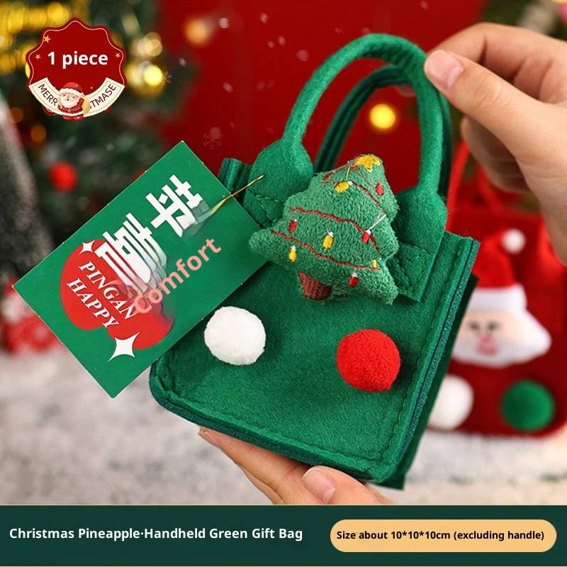 Świąteczna Torba na Prezent Torba na Prezent Torba Płócienna Torba na Wigilię Torba do Ręki Torba Opakowaniowa do Niesienia w Ręku na Cukierki Jabłka