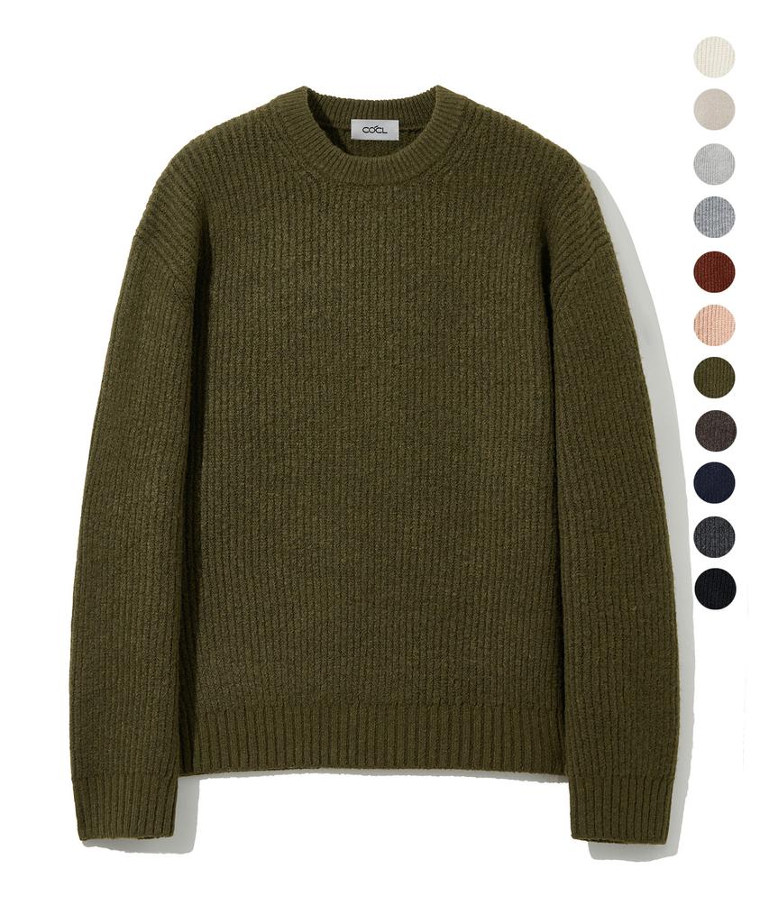 COSTUME O’CLOCK Hacci Round Heavy Knit Pullover 11 Color Cooskt066 (A Type)